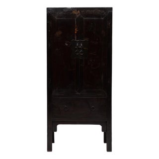 Chinese Square Corner Lacquer Cabinet, C. 1900 For Sale