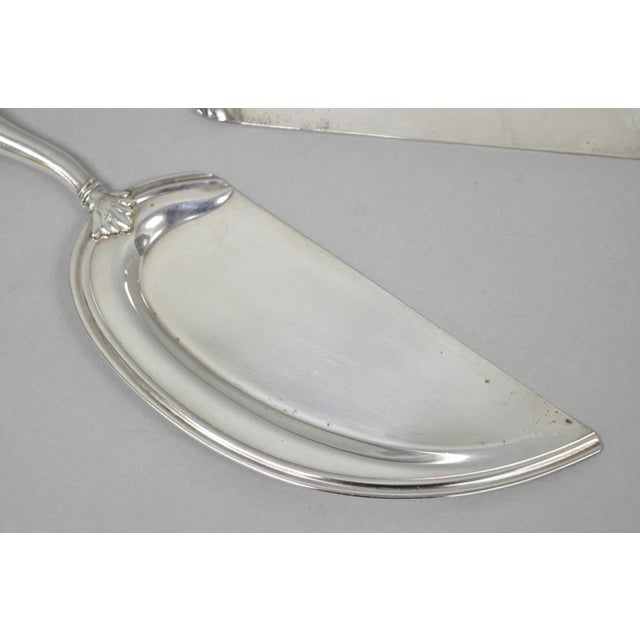 Mid 20th Century Vintage Bernard Rice's Sons Inc Silver Plated Crumb Catcher Silent Butler Set For Sale - Image 5 of 13