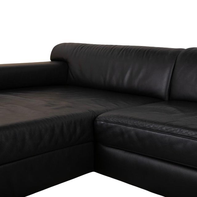 Loft Leather Corner Sofa in Black by Ewald Schillig For Sale - Image 5 of 18
