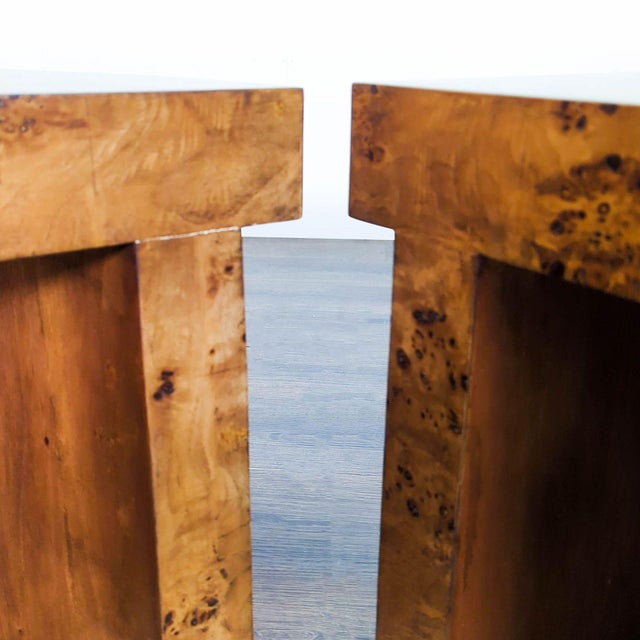 Frontgate Three-Piece Burlwood Veneer Coffee Table For Sale In San Francisco - Image 6 of 6