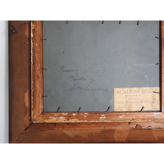 1911 Evening at Cornwall Rocky Coast Painting For Sale - Image 4 of 5