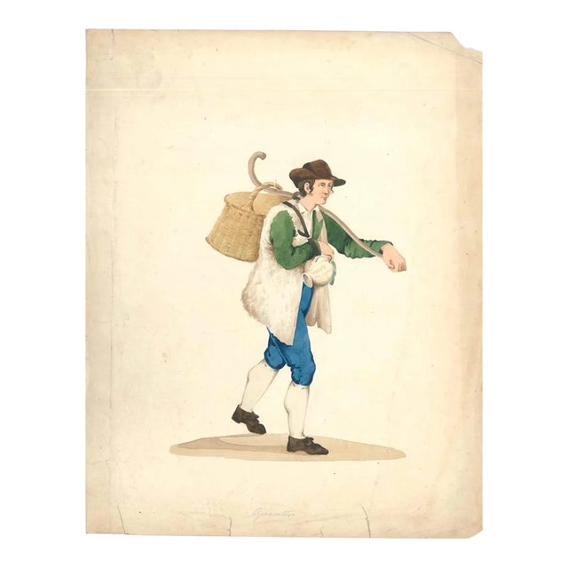 Gioncataro - Watercolor by M. De Vito - 1820 ca. 1820 c.a. For Sale