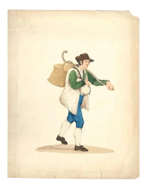 Gioncataro - Watercolor by M. De Vito - 1820 ca. 1820 c.a.