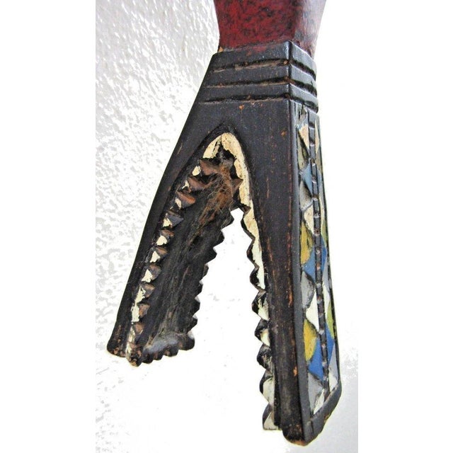 Antique Hand-Carved Guro Mask of the Ivory Coast Featuring a Seated Figure For Sale - Image 13 of 15