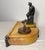 Metal Antique French Solid Siena Marble Bronze Lorenzo De Medicis Statue Desk Inkwell For Sale - Image 7 of 18