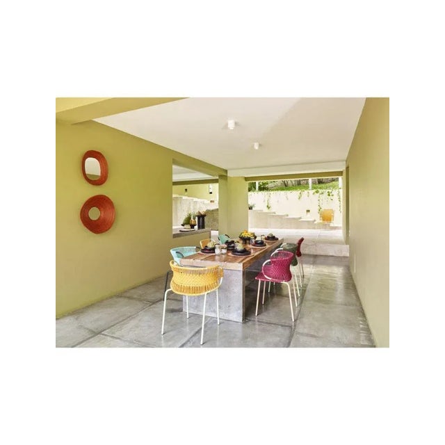 Metal Olive Cielo Stacking Chair with Armrest by Sebastian Herkner For Sale - Image 7 of 12