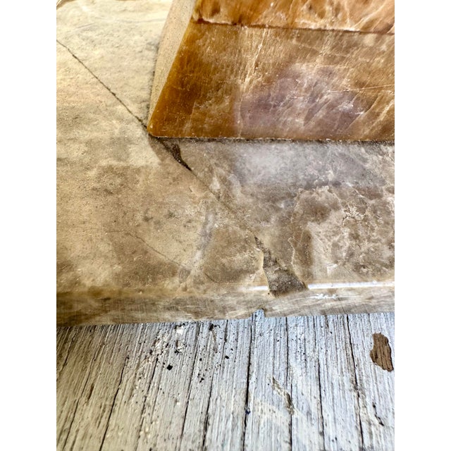 Chrome Late 20th Century Marble and Chrome Greek Key Mid Century Modern Lamps - a Pair For Sale - Image 8 of 11