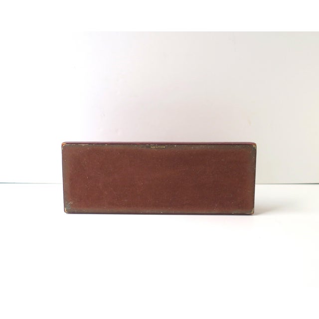 French Leather Mail Desk Holder, Cartier Style, Mid-20th Century, France For Sale - Image 10 of 11