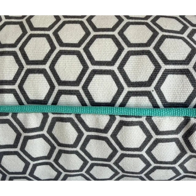 Textile Vintage First‑Line Jonathan Adler Honeycomb Hexagon Geometric Pillow Euro Sham For Sale - Image 7 of 10