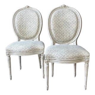 Late 19th Century Petite French Carved Chairs For Sale