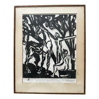 Susan Rothenberg, Artist's Proof, Original Wood Engraving, 1970s For Sale