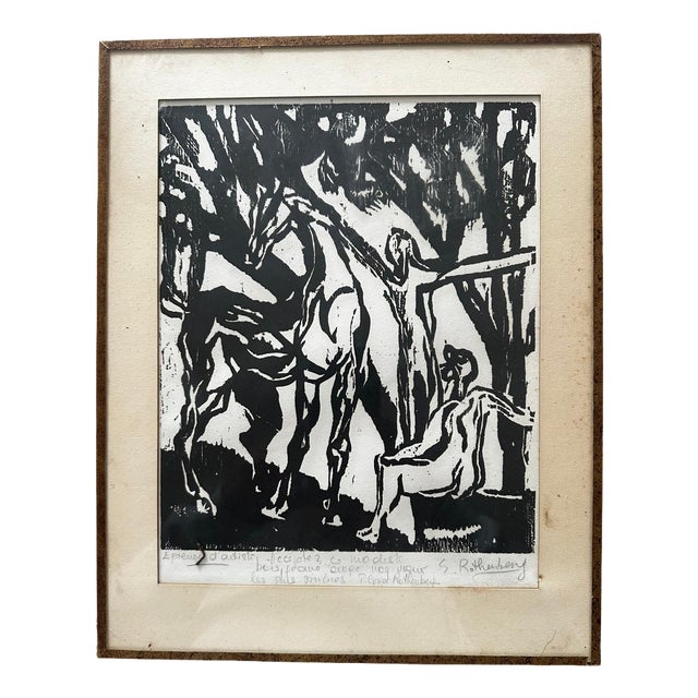 Susan Rothenberg, Artist's Proof, Original Wood Engraving, 1970s For Sale