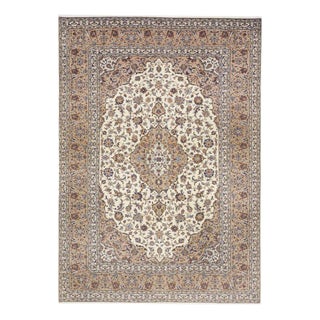 Middle Eastern Hand-Knotted Kashan Rug For Sale