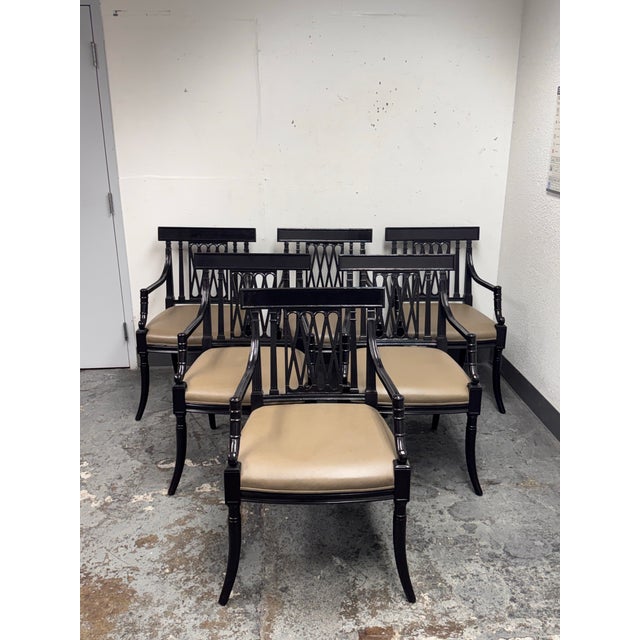 Design Plus Gallery presents Set of Six Pope Dining Armchairs from Rose Tarlow. The Pope Chair is a signature dining...