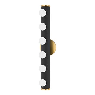 Mitzi Penny 6-Light Bath Bracket, Aged Brass For Sale
