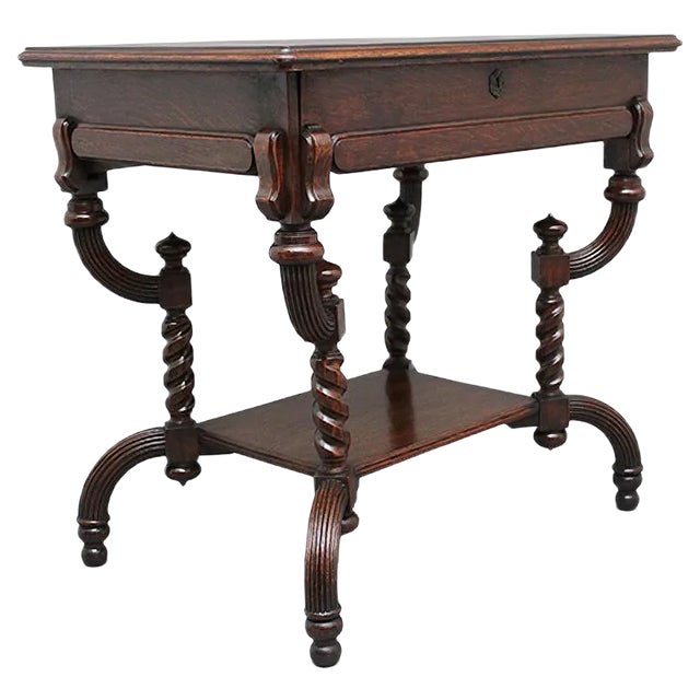 Early 20th-Century Metamorphic Oak Desk For Sale