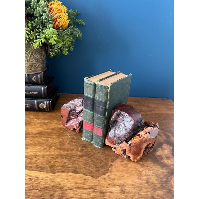 Vintage Rustic Burl Wood Bookends - a Pair For Sale - Image 14 of 17