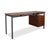 Wooden Apples, Wooden Desk, Brown Teak, Bauhaus Style, Drawers For Sale - Image 3 of 17
