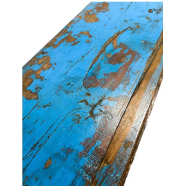 French Late 19th Century Antique Blue French Server For Sale - Image 3 of 8