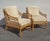 Mid-Century Modern Pair of Vintage McGuire Bamboo Rattan Down Lounge Chairs Mid Century Modern For Sale - Image 3 of 13