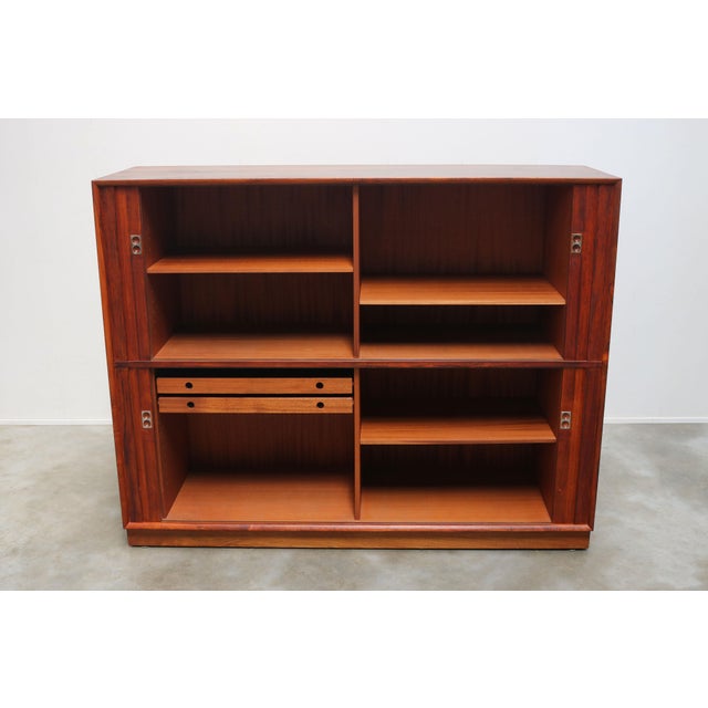 Black Danish Sideboard with Tambour Doors by Arne Vodder for Sibast, 1958 For Sale - Image 8 of 15