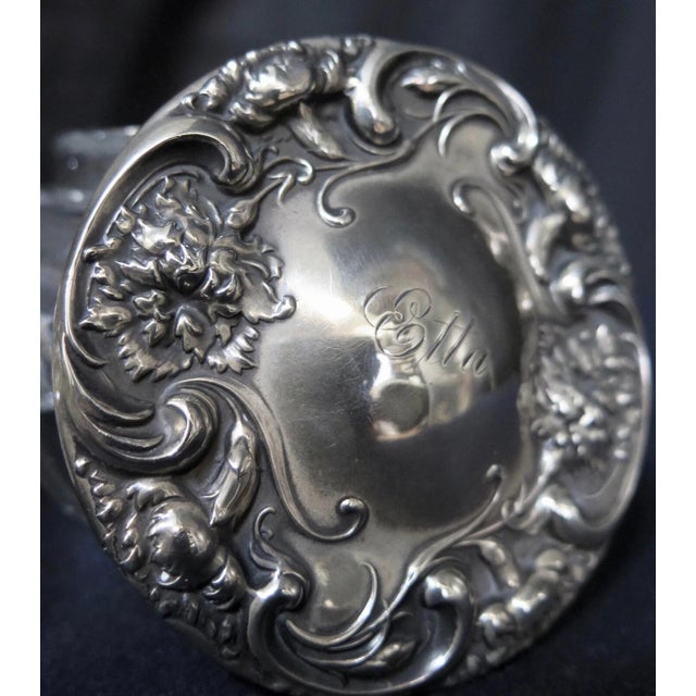 Vintage Antique Crystal Powders w/ Sterling Silver Lid Covers - Set of 3 For Sale - Image 10 of 12