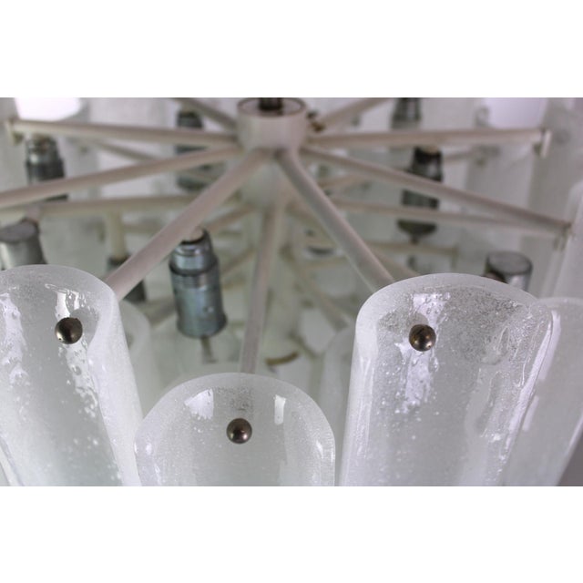 Cast Glass Chandelier from Kalmar, 1960s For Sale - Image 6 of 12