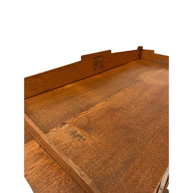 Arts and Crafts Art Nouveau Bookcase with Beveled Glass, 1900s For Sale - Image 9 of 11
