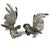 Bronze Cast Roosters in Silver, 1900s, Set of 2 For Sale - Image 11 of 11