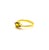 Bochic “Orient” Vintage Yellow Sapphire & Cognac Diamond Ring Set In 18K Gold & Silver Natural Yellow Sapphire - 0.70...