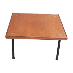 Vintage Wood & Brass Coffee Table by Melchiorre Bega, 1960s
