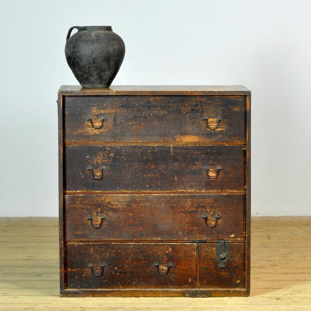 Japanese Tansu Chest of Drawers, 1870s For Sale - Image 15 of 17