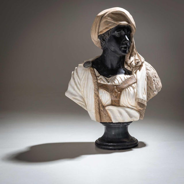 Bust of an African Man, 20th Century, Marble For Sale - Image 6 of 18