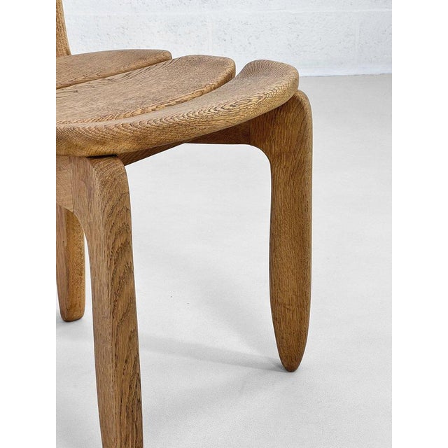 Thierry Dining Chairs in Oak by Guillerme et Chambron for Votre Maison, 1950s, Set of 6 For Sale - Image 6 of 11