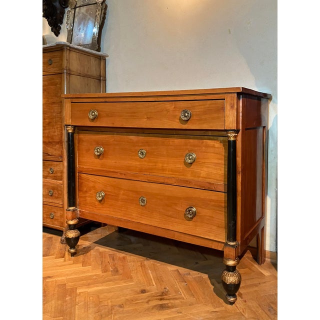 Antique Italian Empire Cherrywood Commode, 1800s For Sale - Image 5 of 14