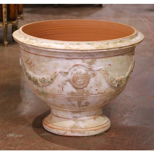 Early 21st Century French Handmade Terracotta Anduze Bowl Urn Planter by La Madeleine For Sale - Image 5 of 12