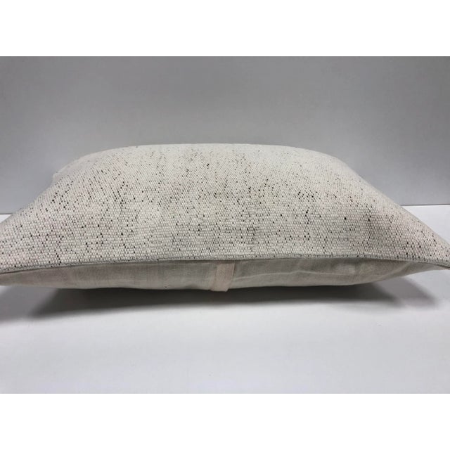 Modern Turkish White Organic Traditional Handmade Sofa Pillow For Sale - Image 3 of 6