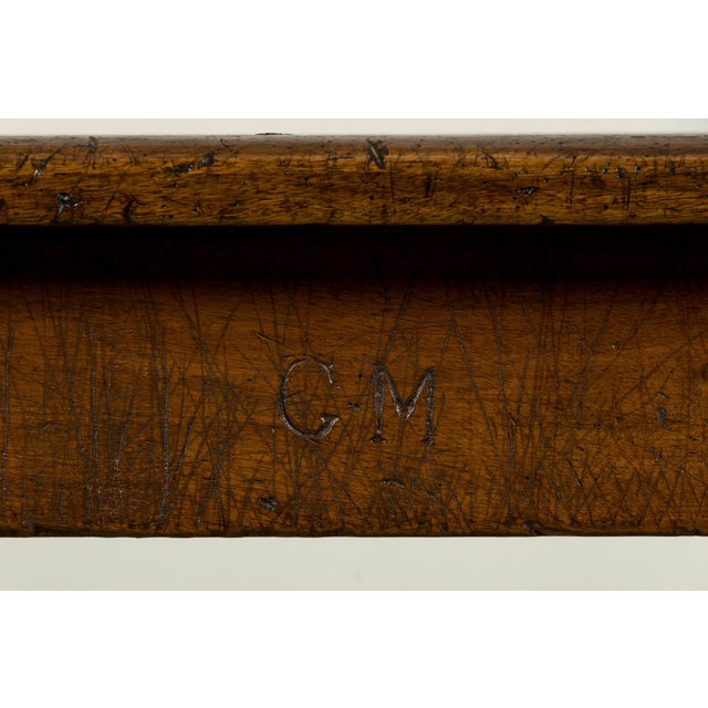 Wood Early 19th Century French Provincial Walnut Farmhouse Refectory Table For Sale - Image 7 of 18