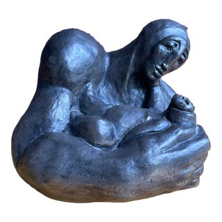 Mother and Child Sculpture by Carole Shultz 1973 93/250 For Sale