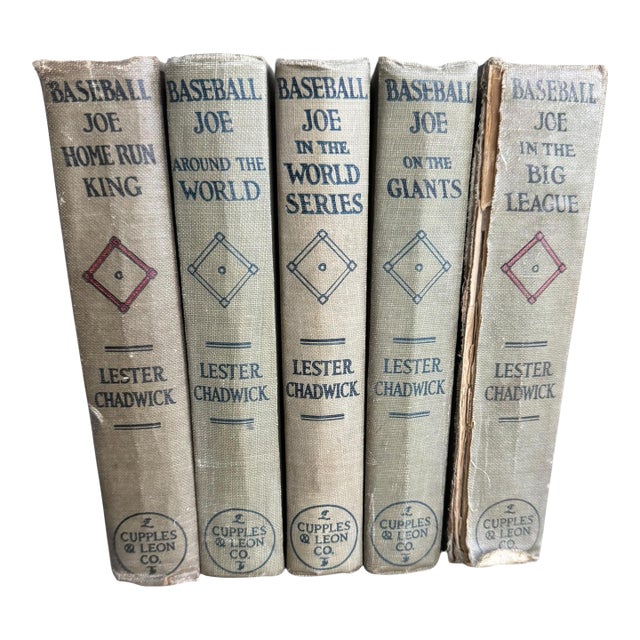 Antique 1910s Lester Chadwick "Baseball Joe" Series Books - Set of 5 For Sale