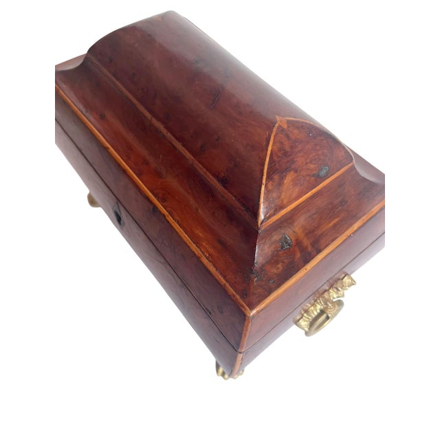 English Burr Yew Tea Caddy For Sale In Dallas - Image 6 of 6