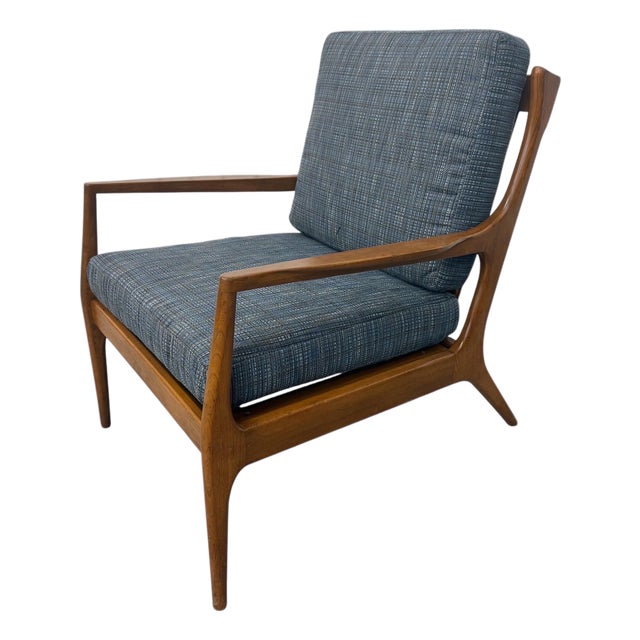Mid-Century Modern Walnut Arm Chair For Sale