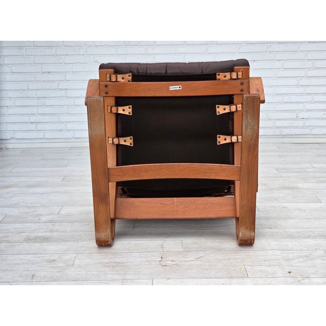 Danish Armchair in Leather, Canvas and Bentwood from Komfort, 1970s For Sale - Image 10 of 18