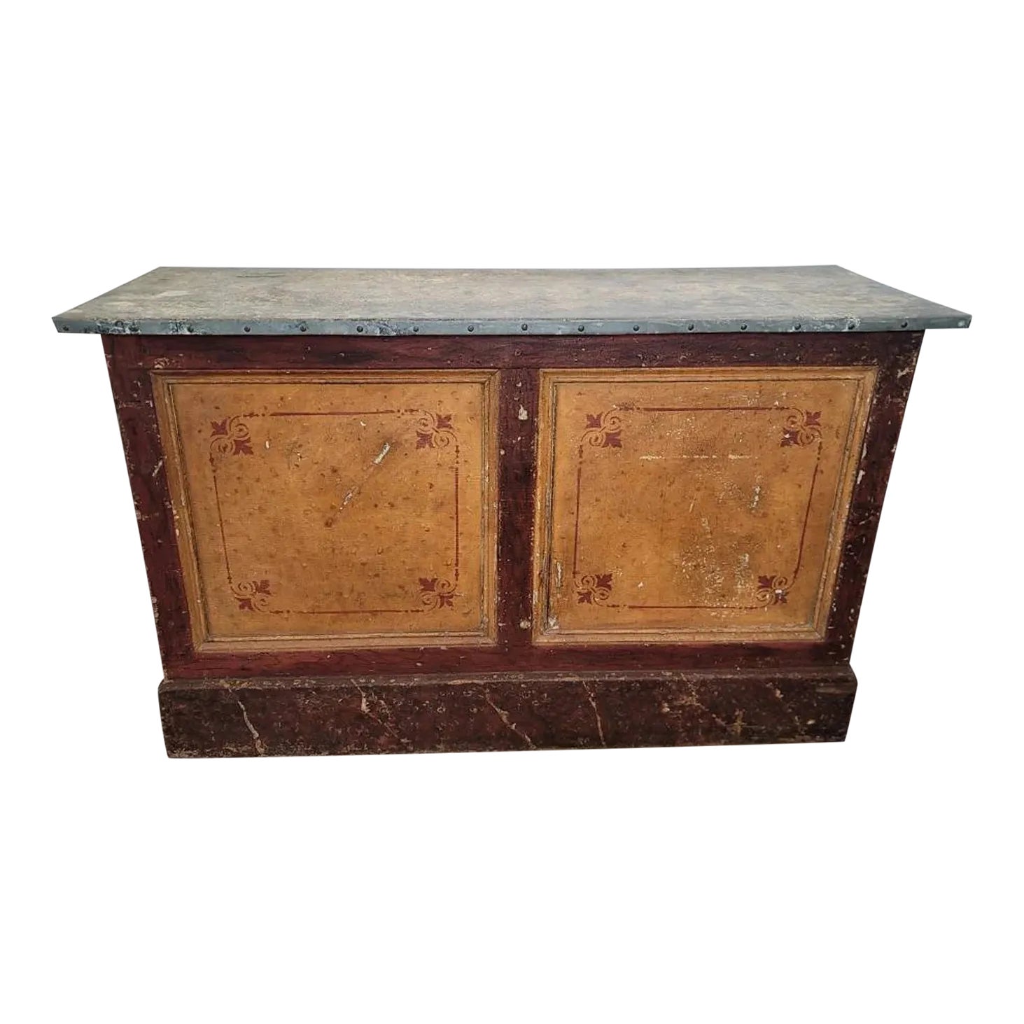 19th Century French General Store Counter - Industrial Country