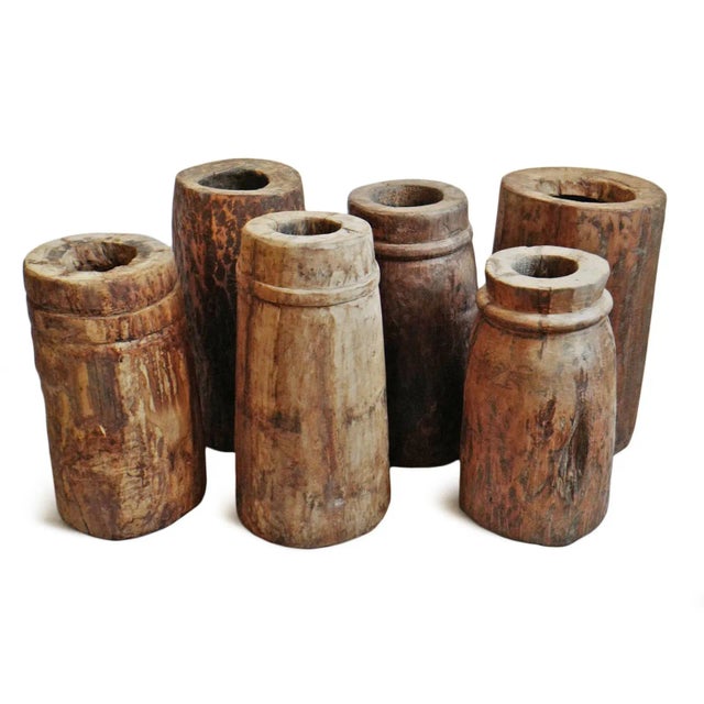 Antique India Wood Butter Pot For Sale - Image 4 of 7