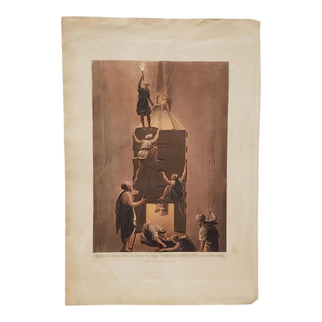 Luigi Mayer "Passage From the Second to the Third Gallery in the Great Pyramid" Engraving C.1802 For Sale