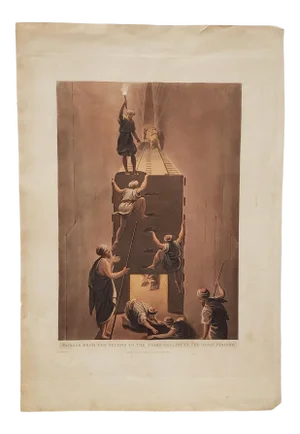 Luigi Mayer "Passage From the Second to the Third Gallery in the Great Pyramid" Engraving C.1802