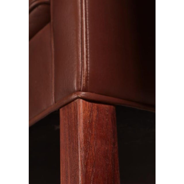 Danish Modern Teak and Leather Lounge Chairs by Børge Mogensen for Fredericia, 1971, Set of 2 For Sale - Image 10 of 18