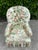 White Vintage Hickory Chair Tufted Lounge Chair on Casters in Botanical Print For Sale - Image 8 of 17