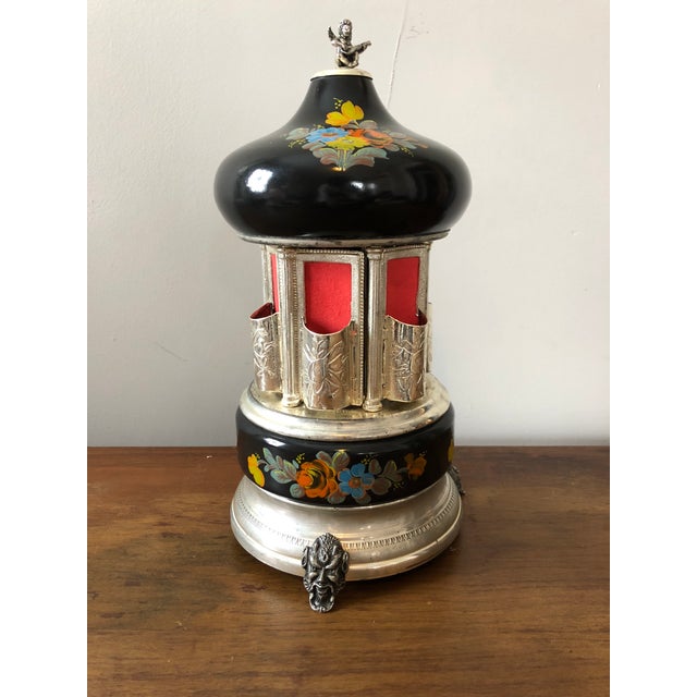 Vintage Italian Cigarette Lipstick Reuge Music Box Carousel Chairish